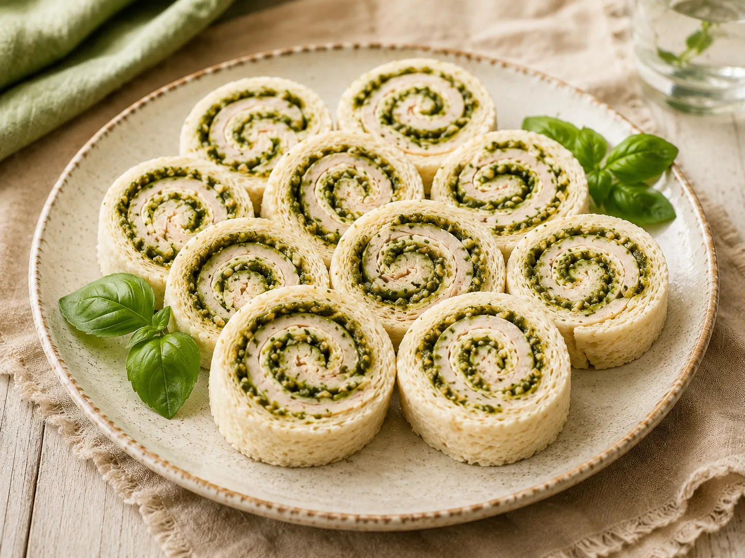 Petits Roulés Poulet-Pesto