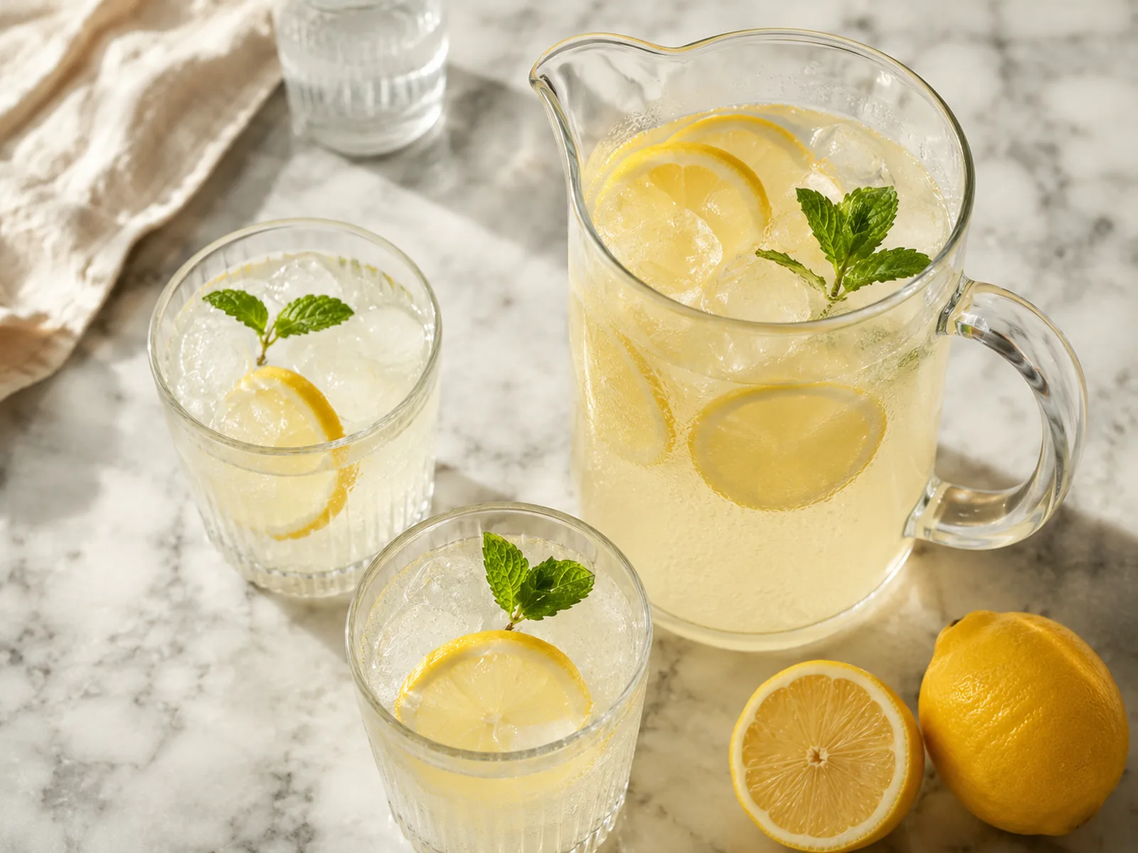 Limonade maison au citron