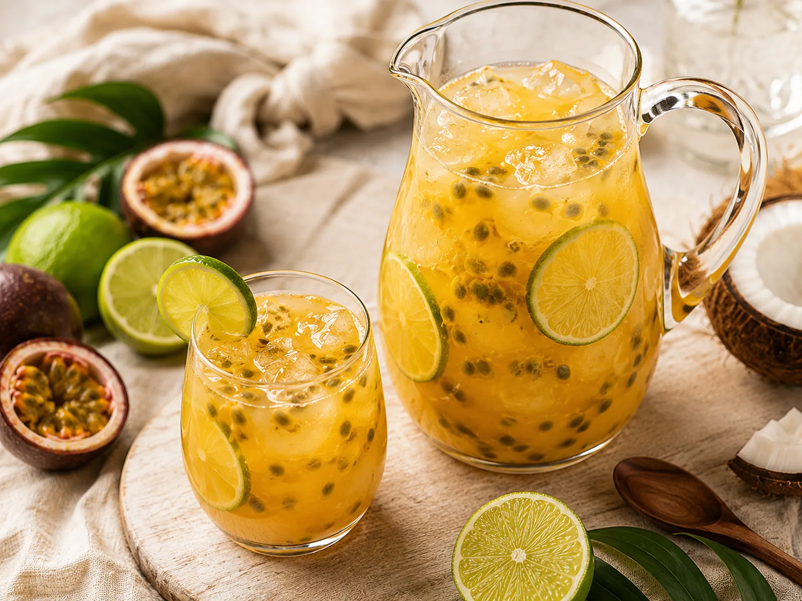 Punch passion, coco et citron vert