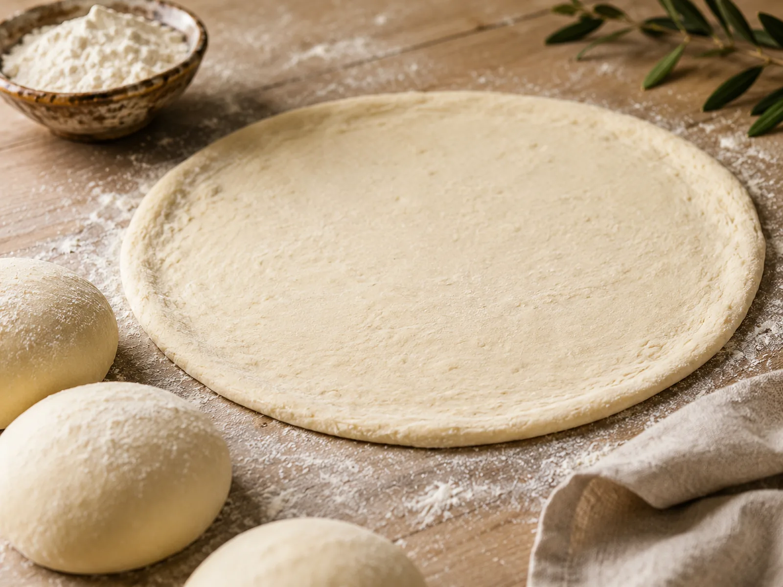 Pâte à pizza fine