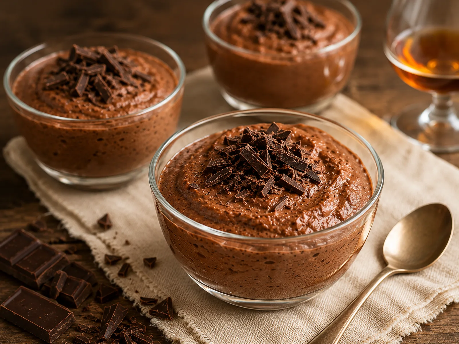 Mousse au chocolat au Cognac