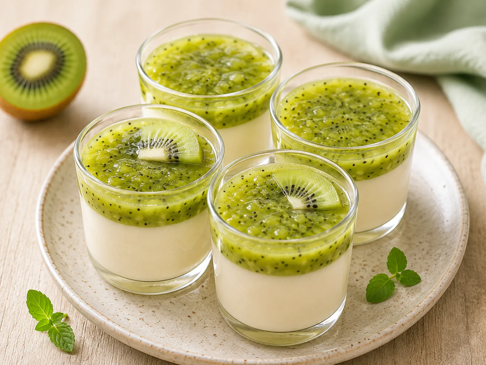 Panna cotta aux kiwis