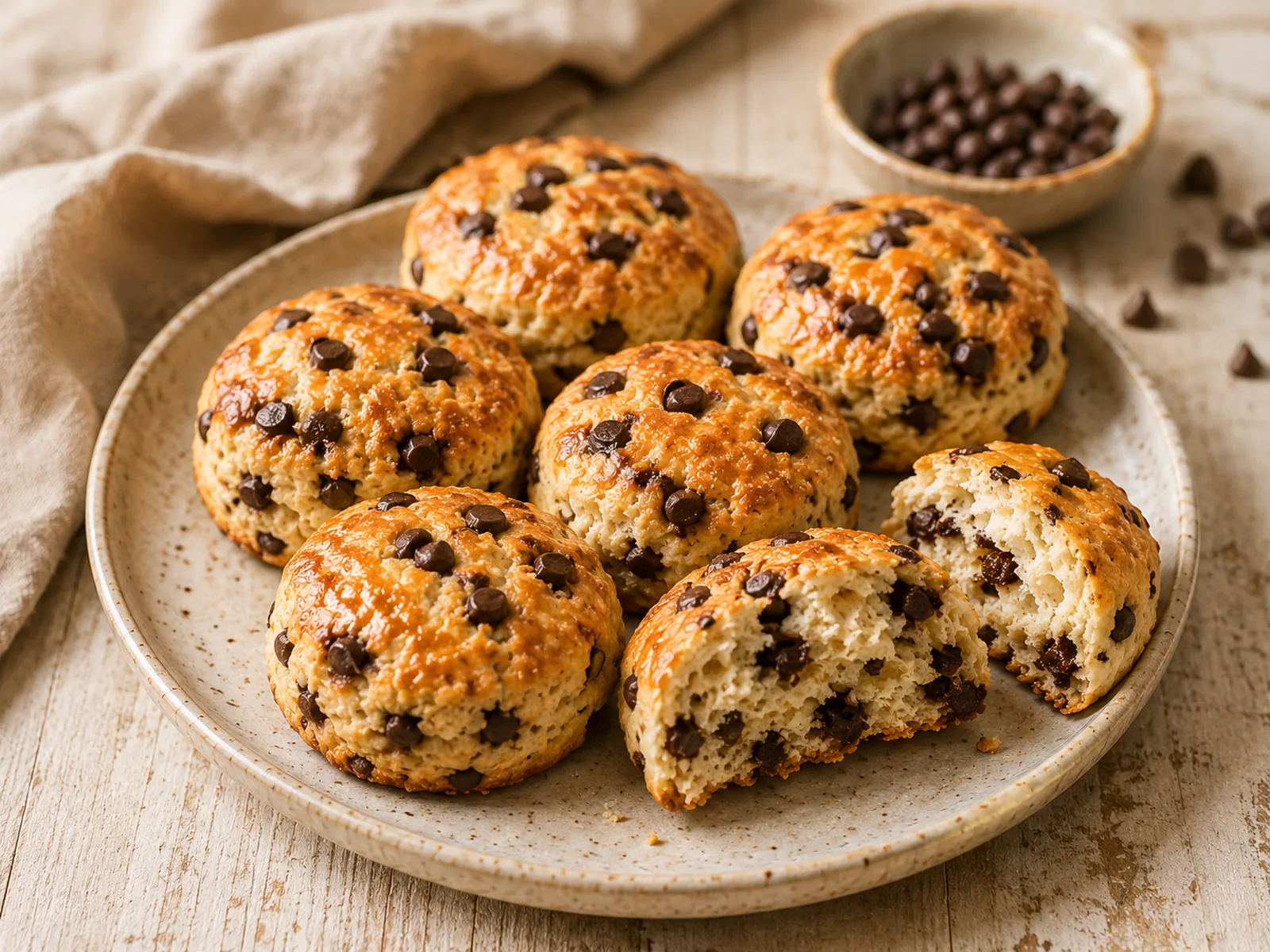 Scones à la fleur d'oranger & pépites de chocolat