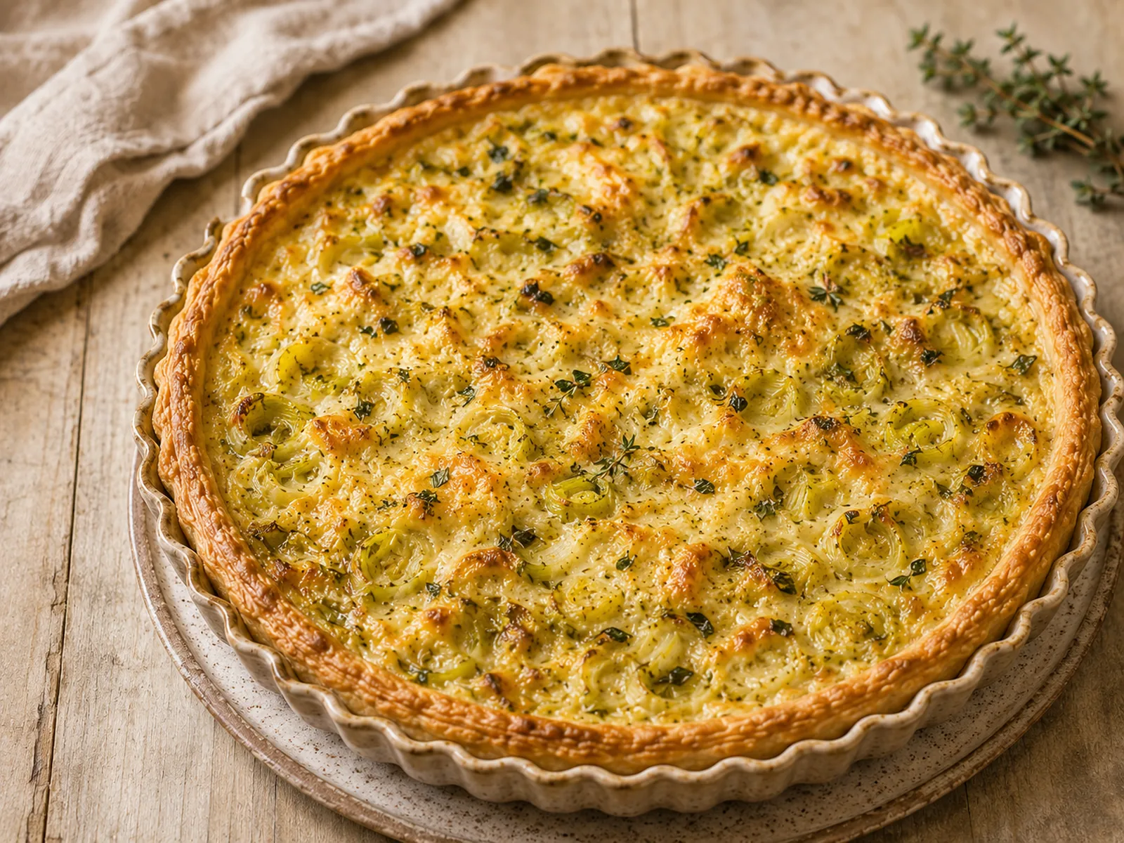Tarte aux poireaux