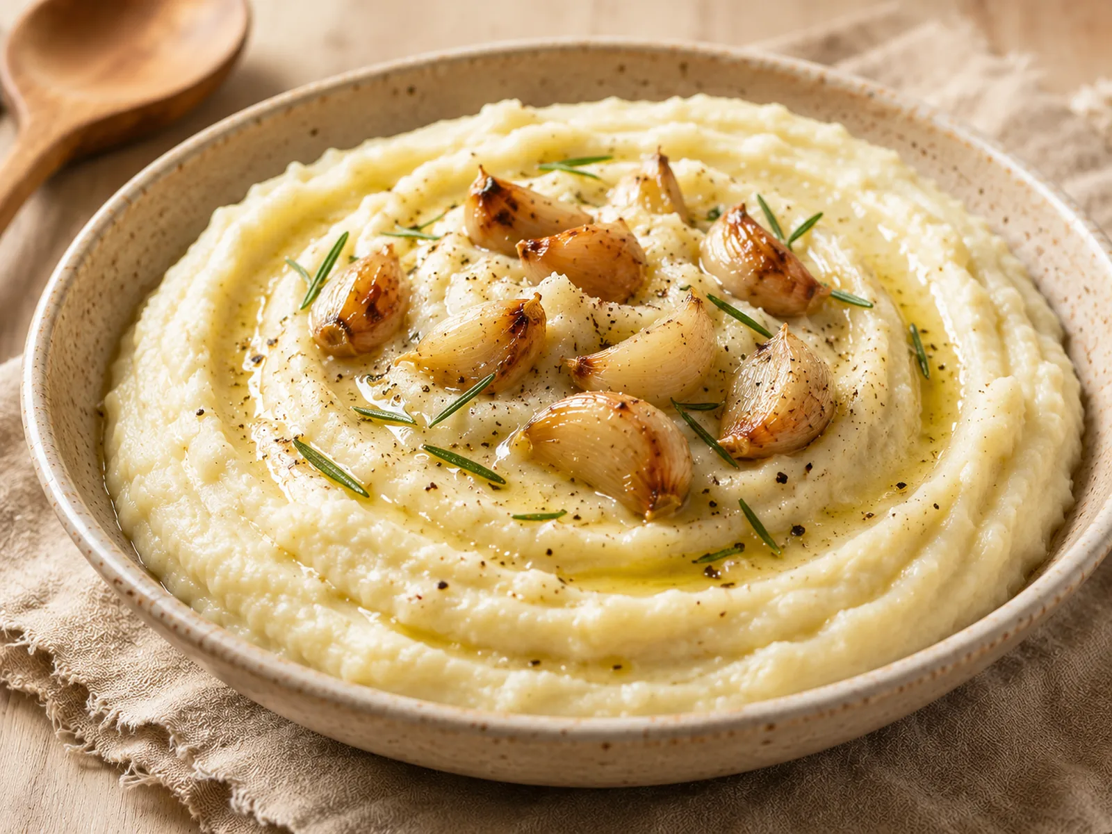Purée à l'ail rôti