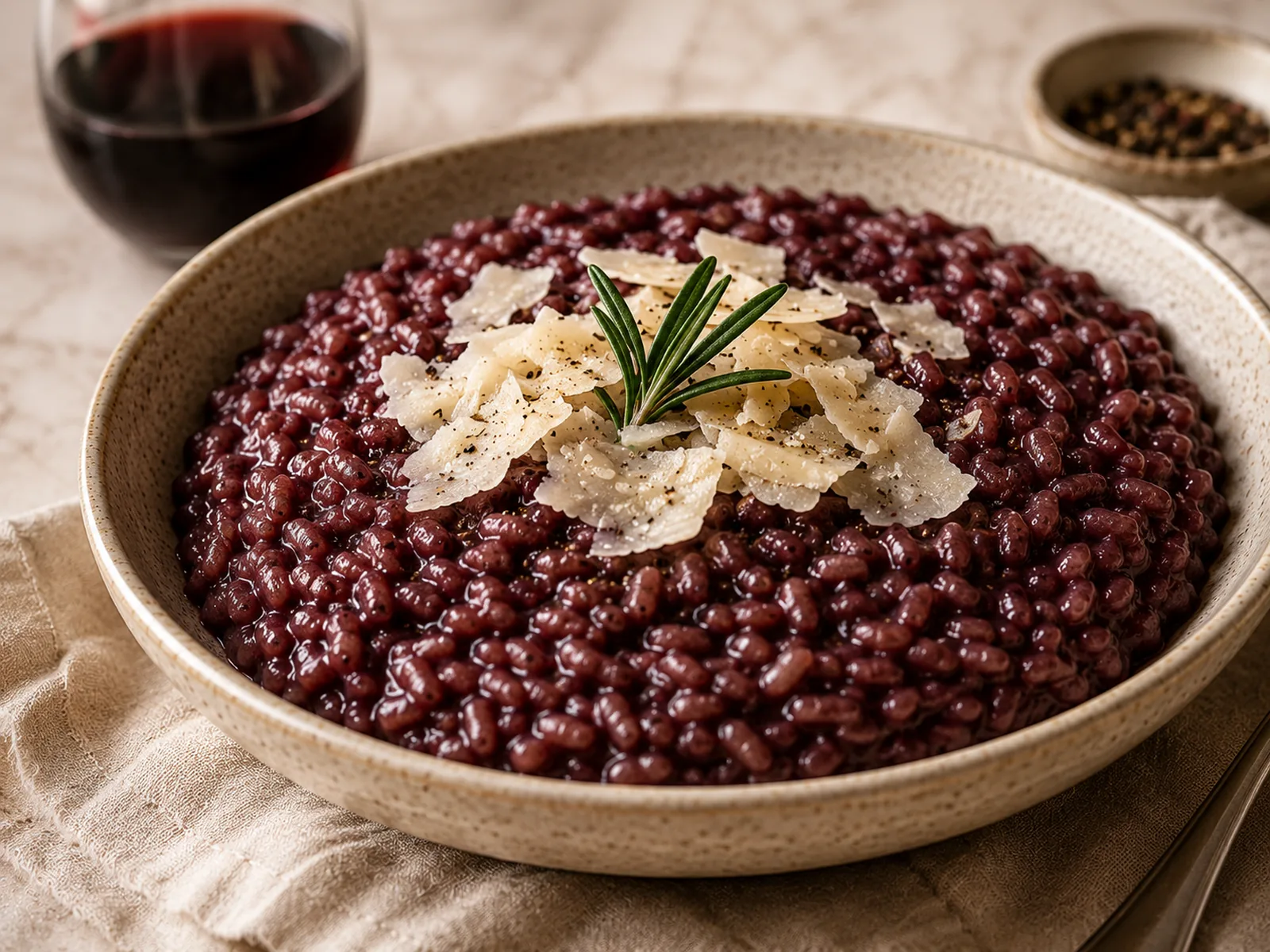 Risotto au vin rouge