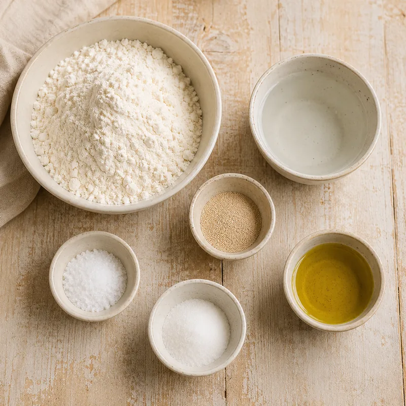 Ingrédients pour Pâte à pizza fine