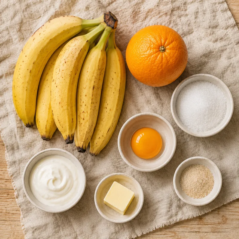 Ingrédients pour Bananes à la crème d'orange