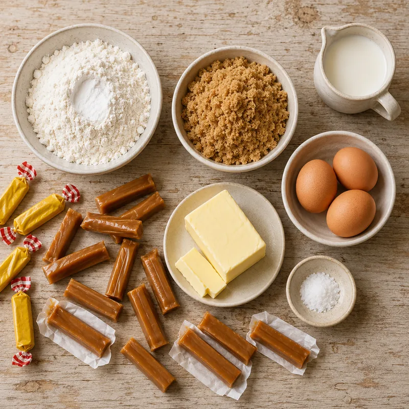Ingrédients pour Cake au carambar