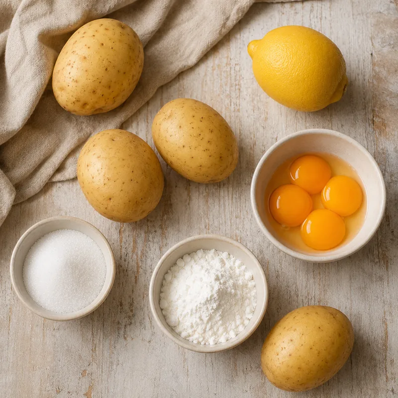 Ingrédients pour Carrés pommes de terre - citron