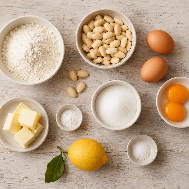 Ingrédients pour Croquants aux amandes