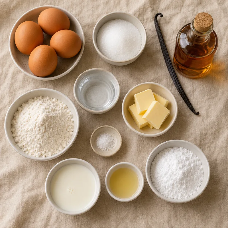 Ingrédients pour Gâteau magique Rhum Vanille