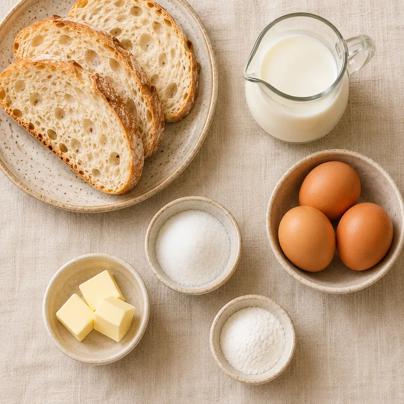 Ingrédients pour Pain perdu