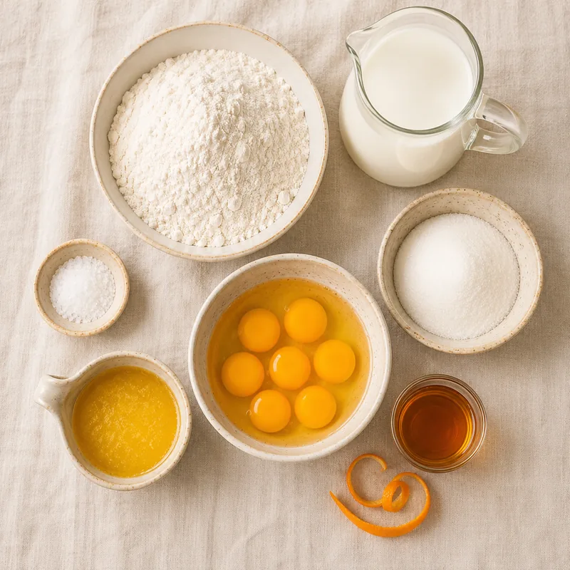 Ingrédients pour Pâte à crêpes