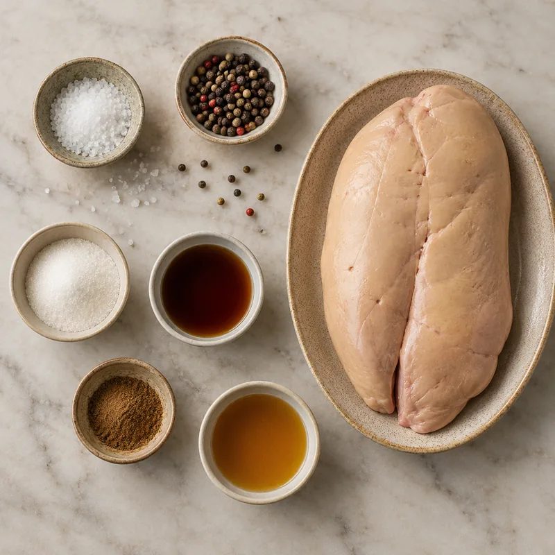 Ingrédients pour Foie gras maison
