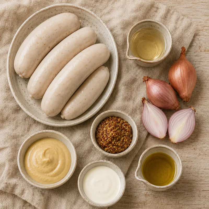 Ingrédients pour Boudin blanc à la moutarde