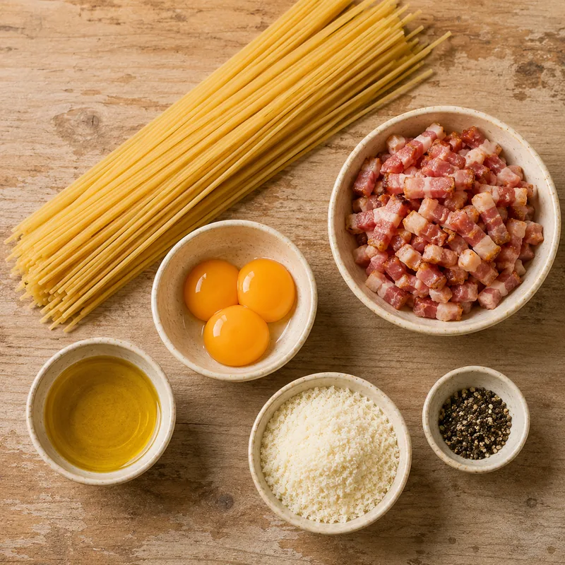 Ingrédients pour Carbonara véritable