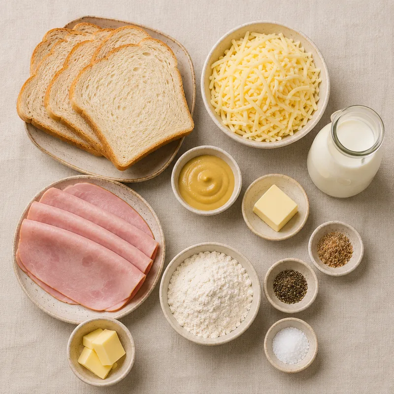 Ingrédients pour Croque-monsieur gratiné