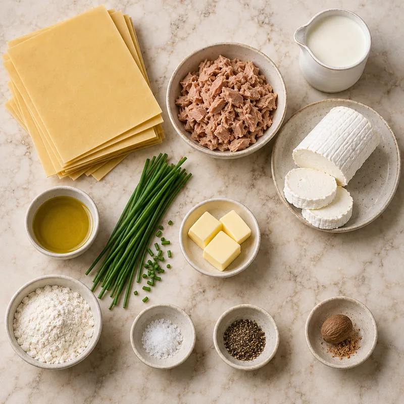 Ingrédients pour Lasagnes chèvre-thon