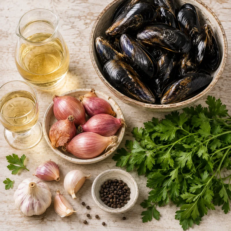 Ingrédients pour Moules marinières