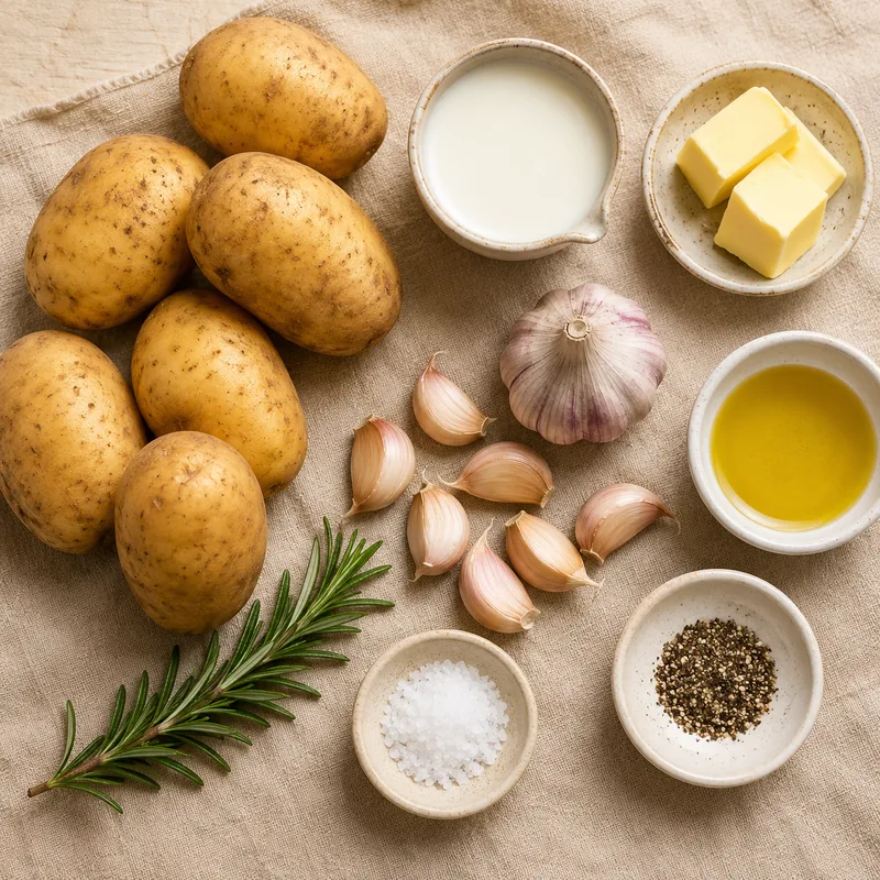 Ingrédients pour Purée à l'ail rôti