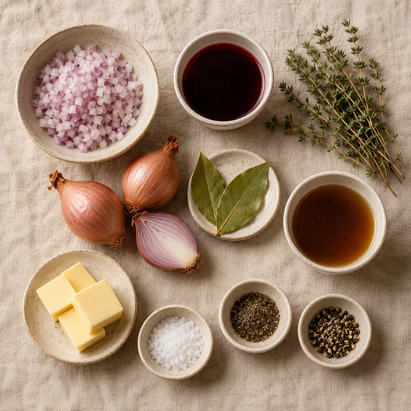 Ingrédients pour Sauce à l'échalote