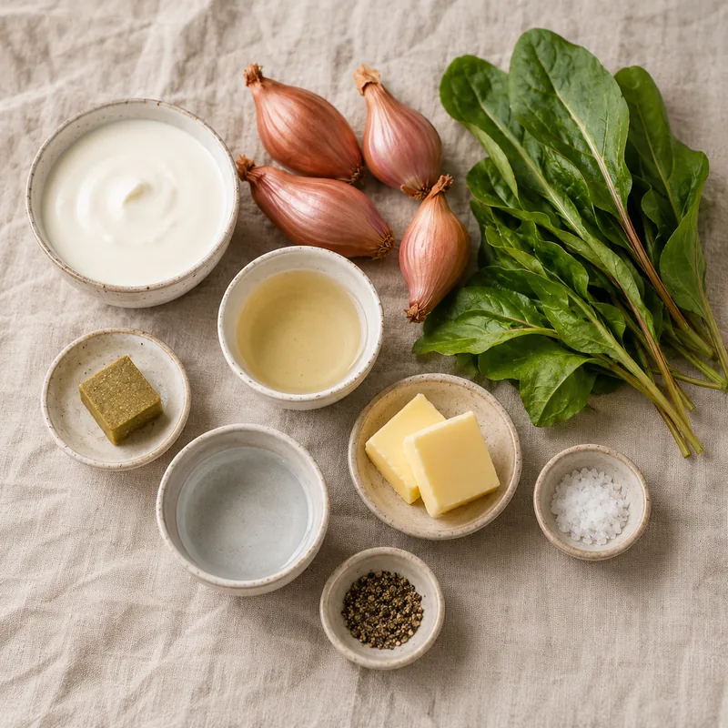 Ingrédients pour Sauce à l'oseille