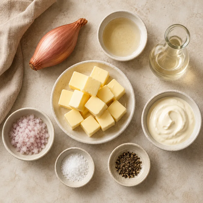 Ingrédients pour Sauce au beurre blanc