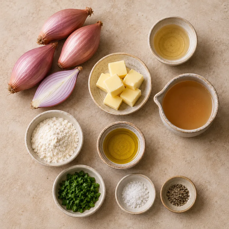 Ingrédients pour Sauce aux échalotes