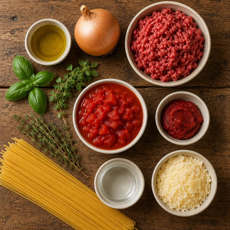 Ingrédients pour Sauce bolognaise