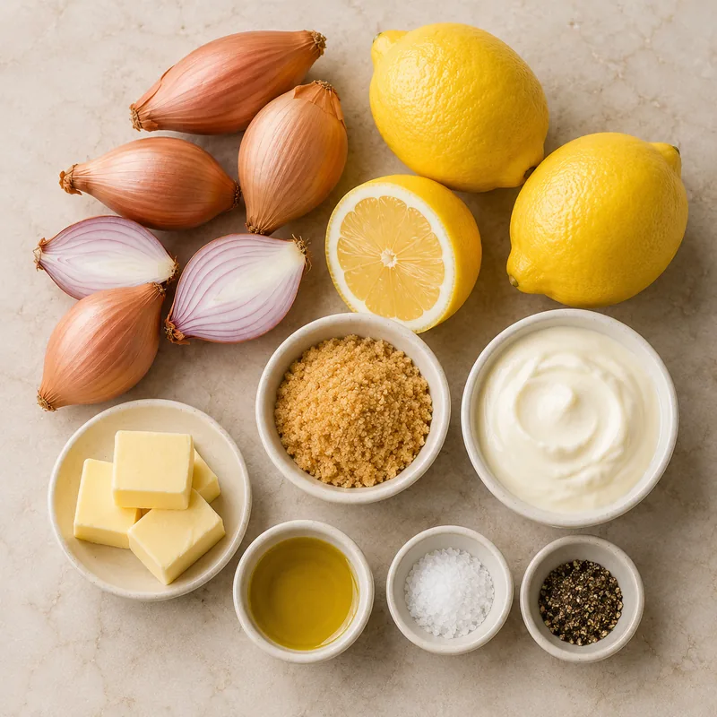Ingrédients pour Sauce citron et échalotes