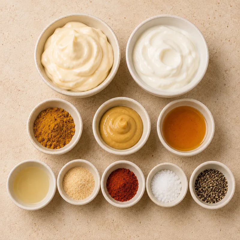 Ingrédients pour Sauce Creamy Curry façon KFC
